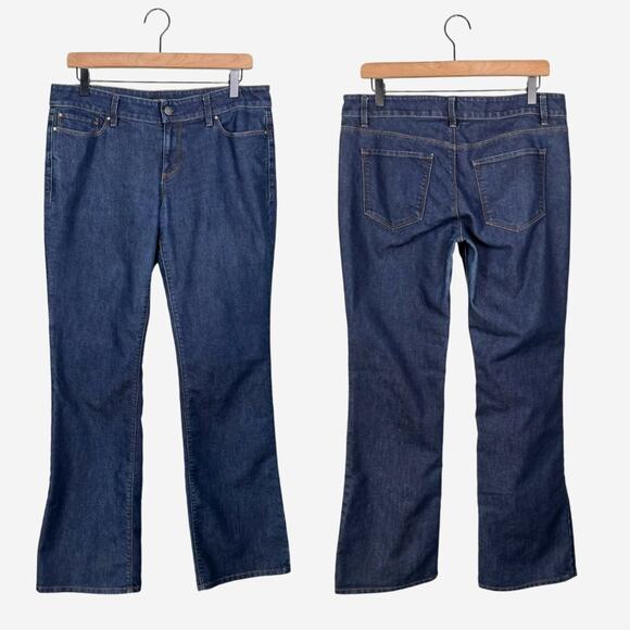 Ann Taylor Modern Dark Wash Mid Rise Bootcut Jeans - Picture 1 of 6